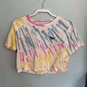 PINK VS short sleeve crop top